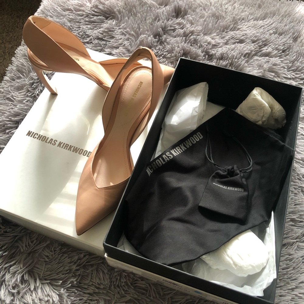 Nicholas Kirkwood Beige Slingback Heels - Picture 9 of 12